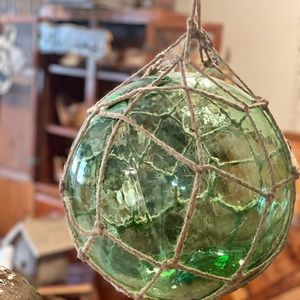 These are “Genuine Japanese Buoys” 12” beautiful greens, with net.price is firm